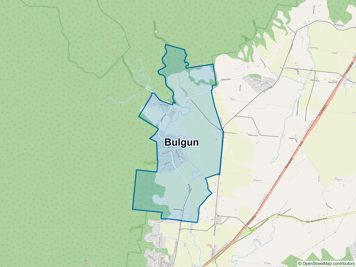 Map of Bulgun, QLD, Australia