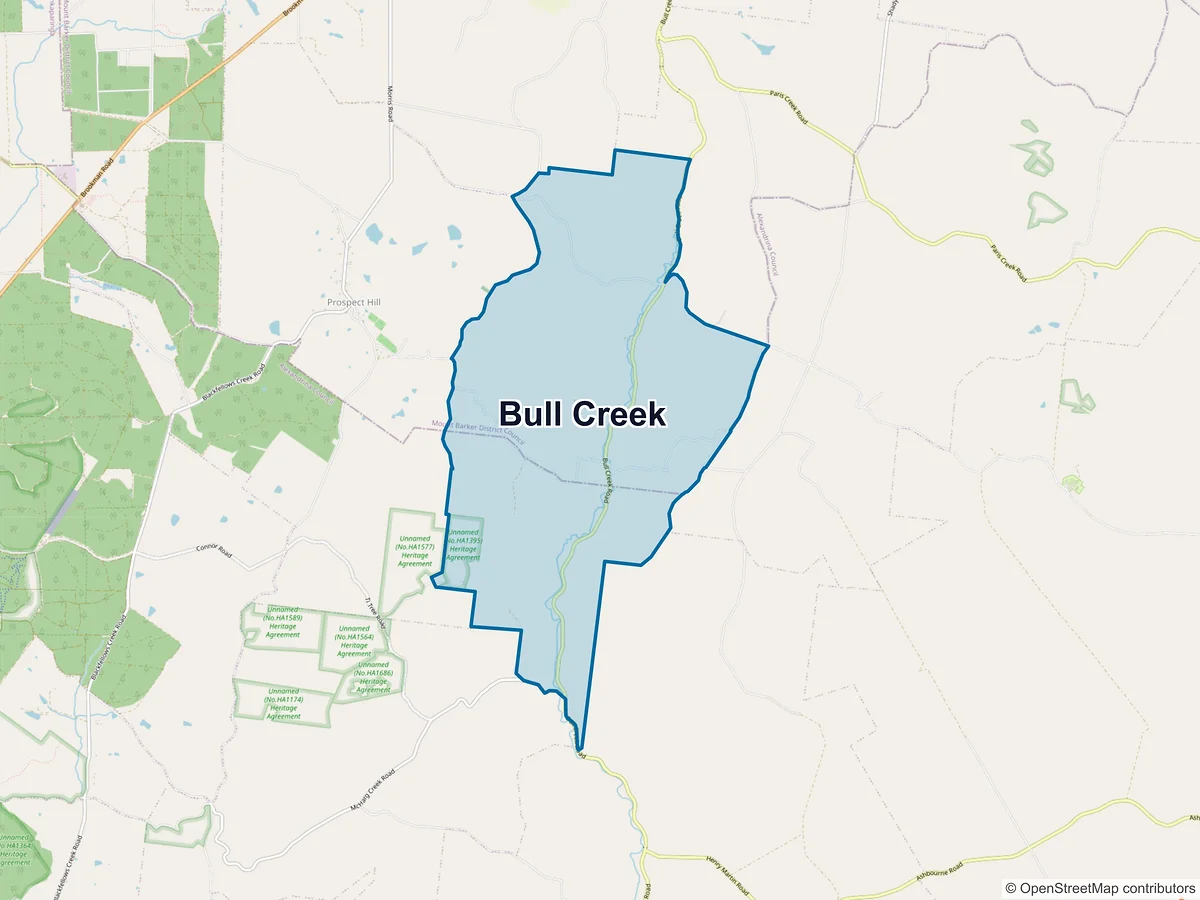 Map of Bull Creek, SA, Australia