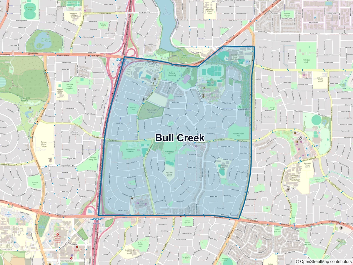 Map of Bull Creek, WA, Australia