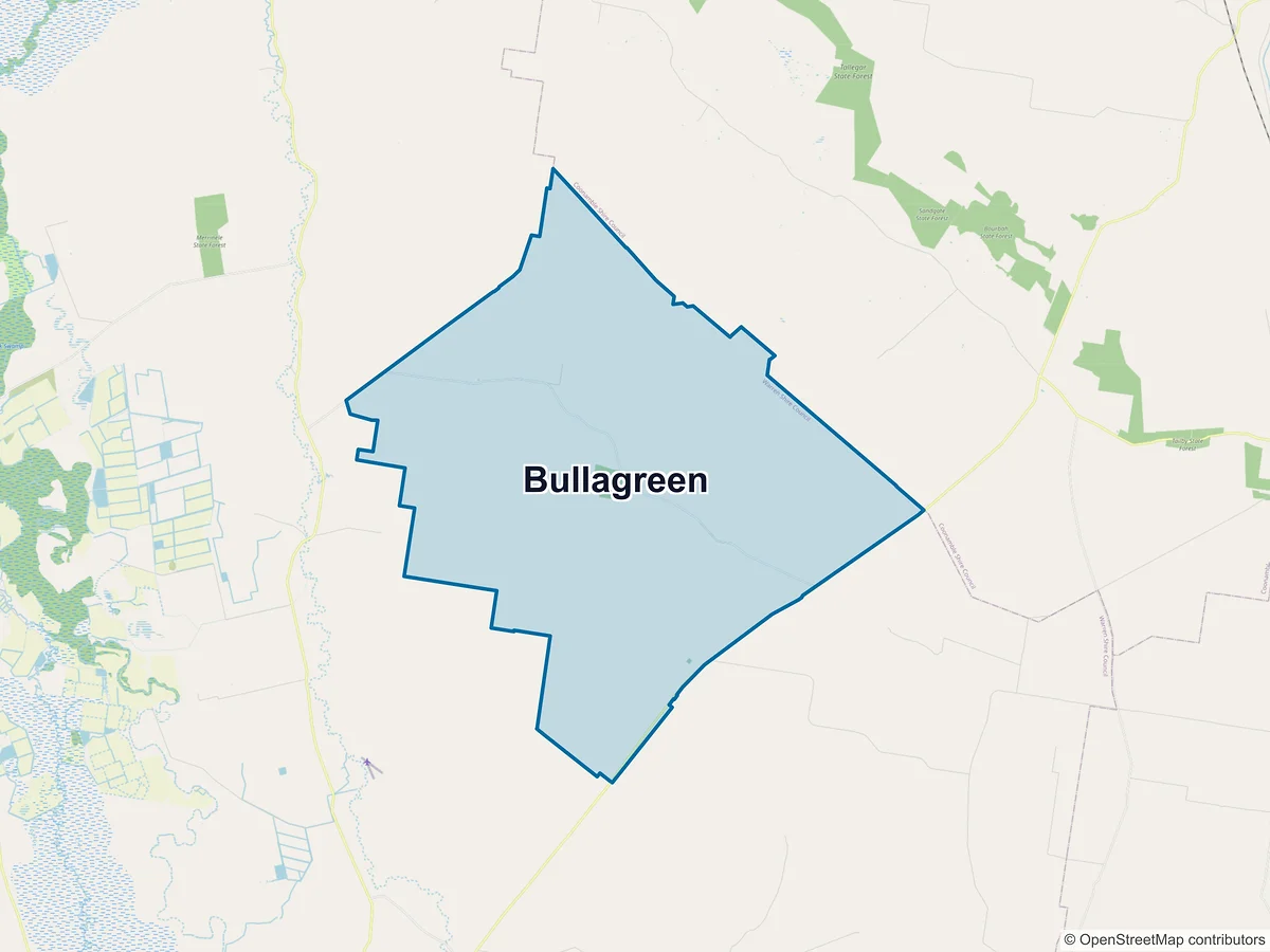 Map of Bullagreen, NSW, Australia