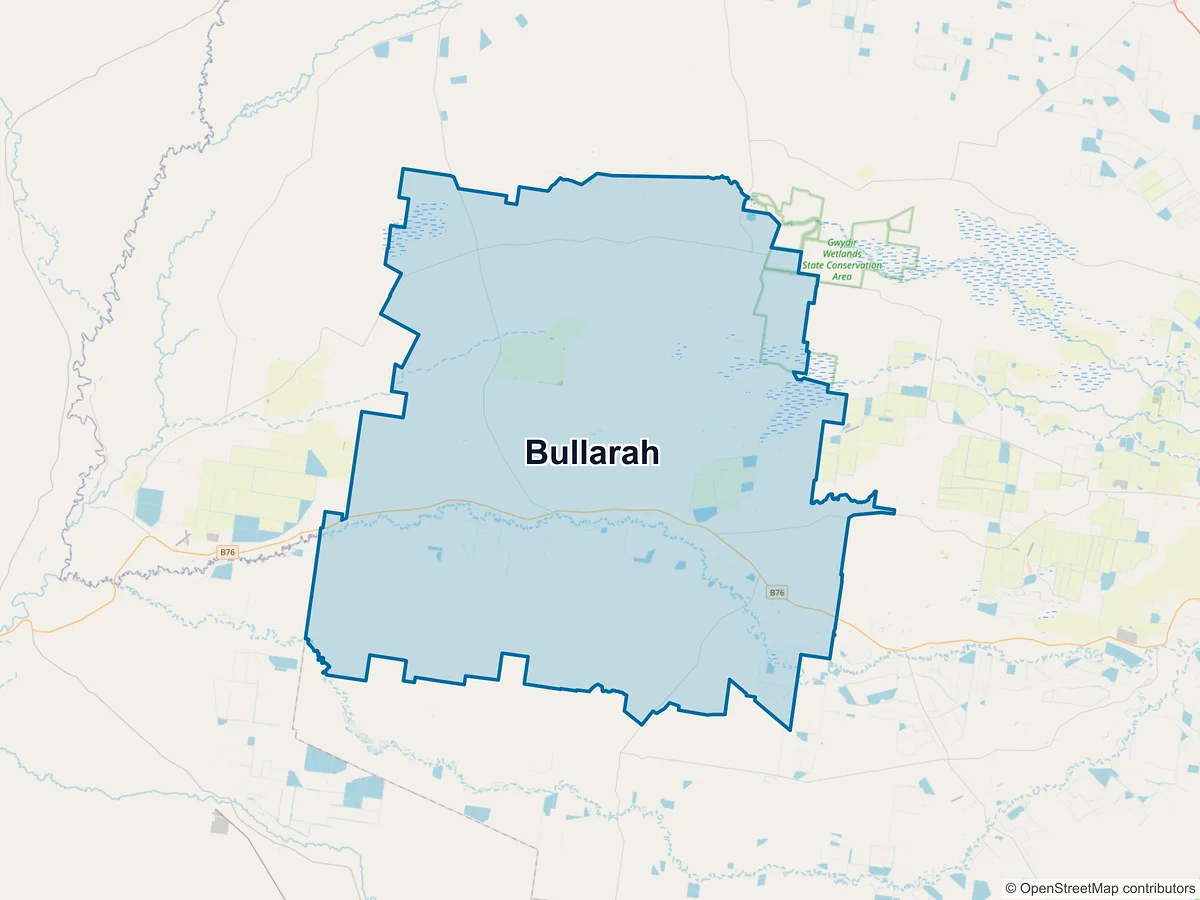 Map of Bullarah, NSW, Australia
