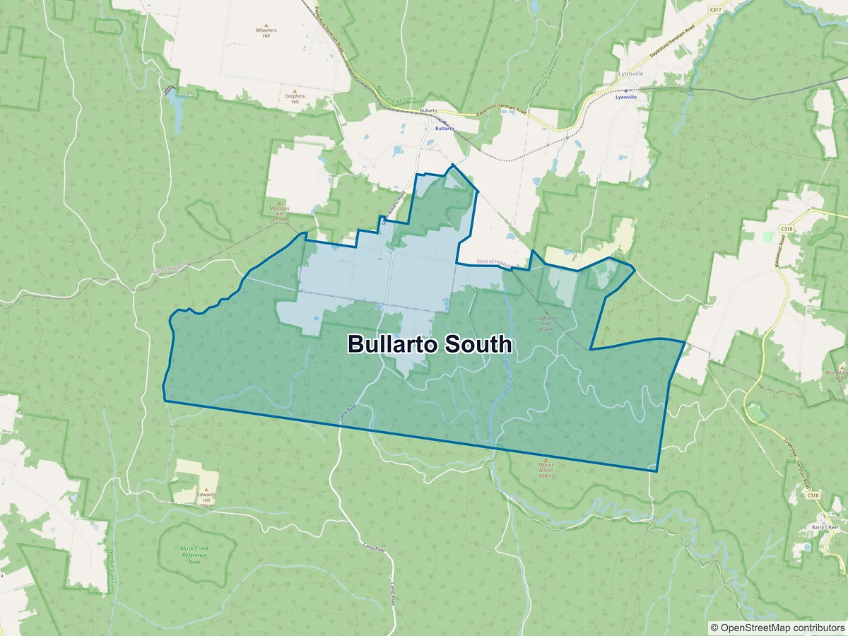 Map of Bullarto South, VIC, Australia
