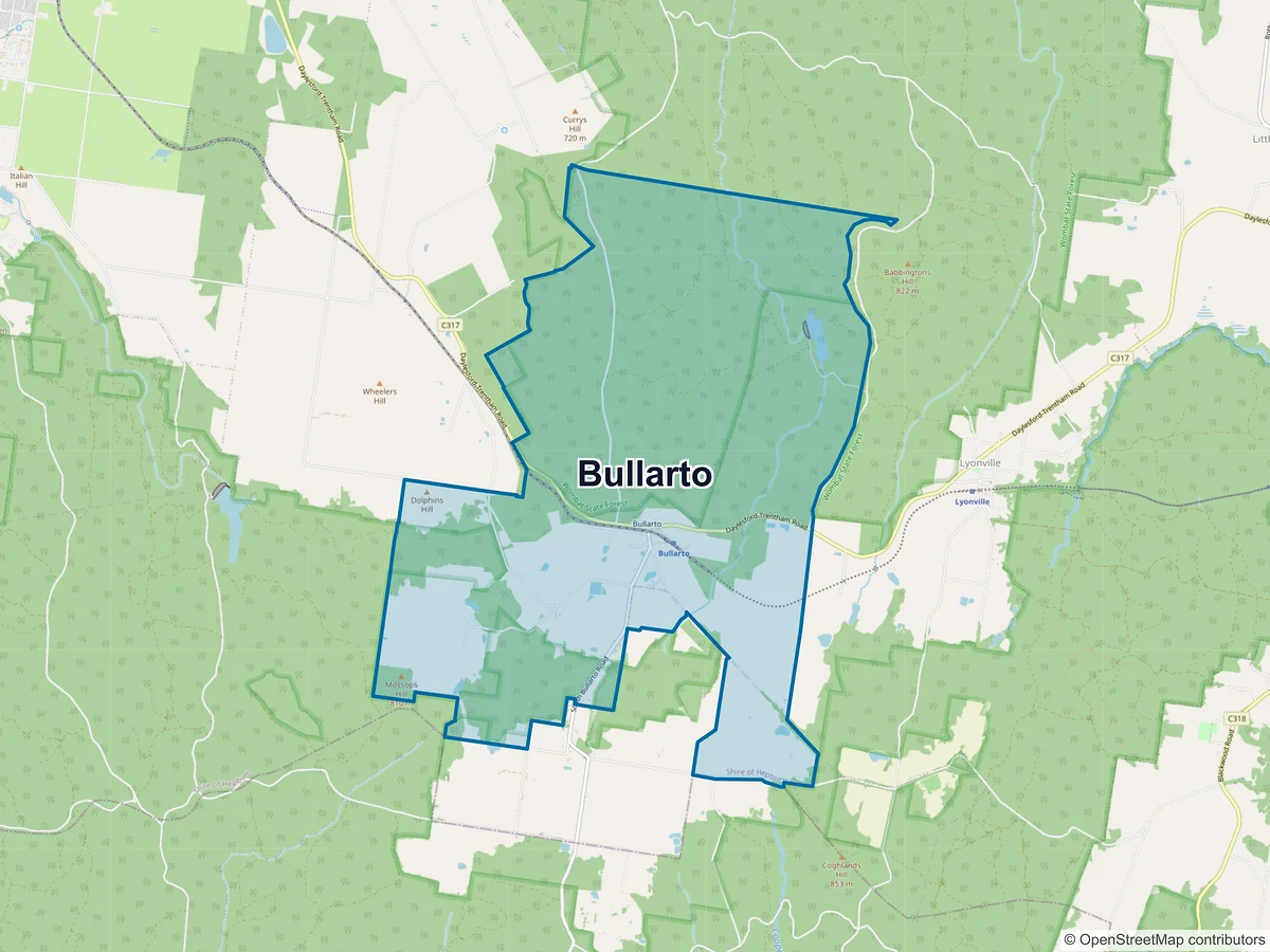 Map of Bullarto, VIC, Australia