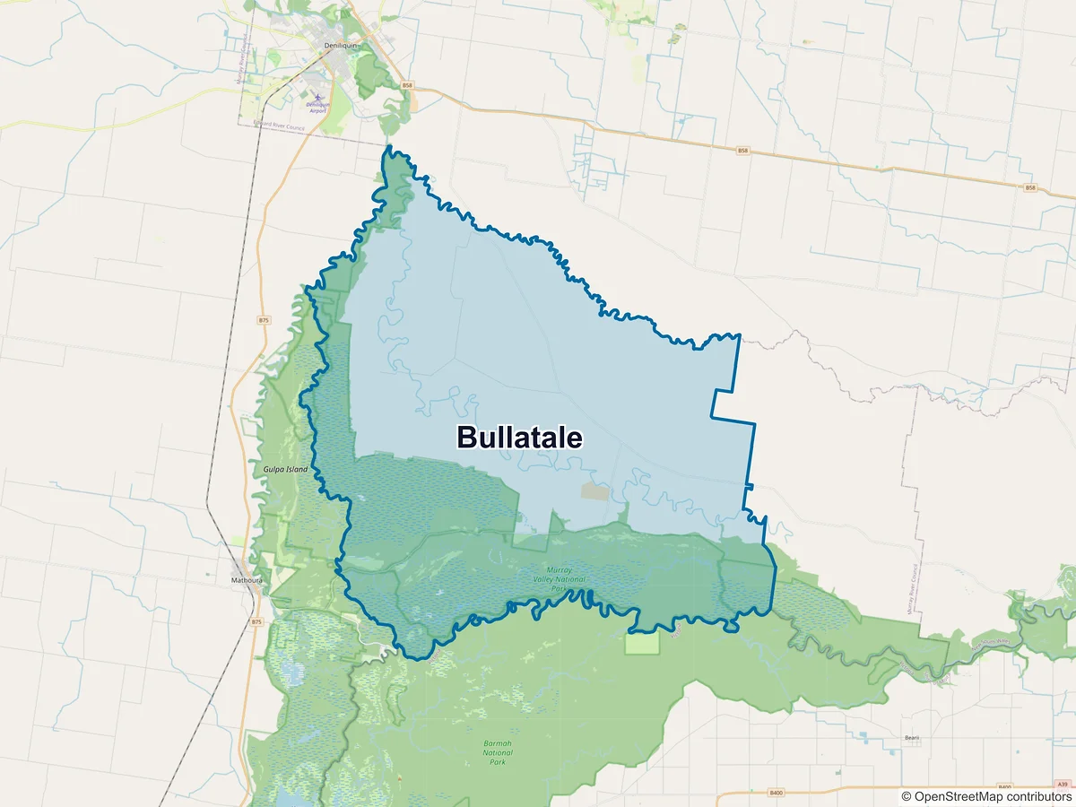 Map of Bullatale, NSW, Australia