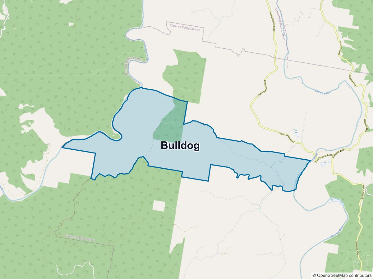 Map of Bulldog, NSW, Australia