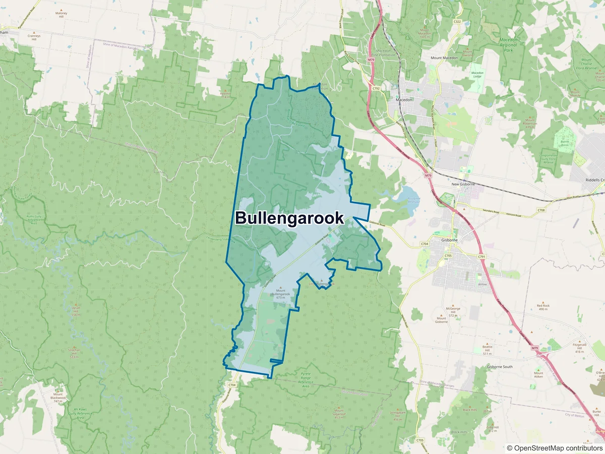 Map of Bullengarook, VIC, Australia
