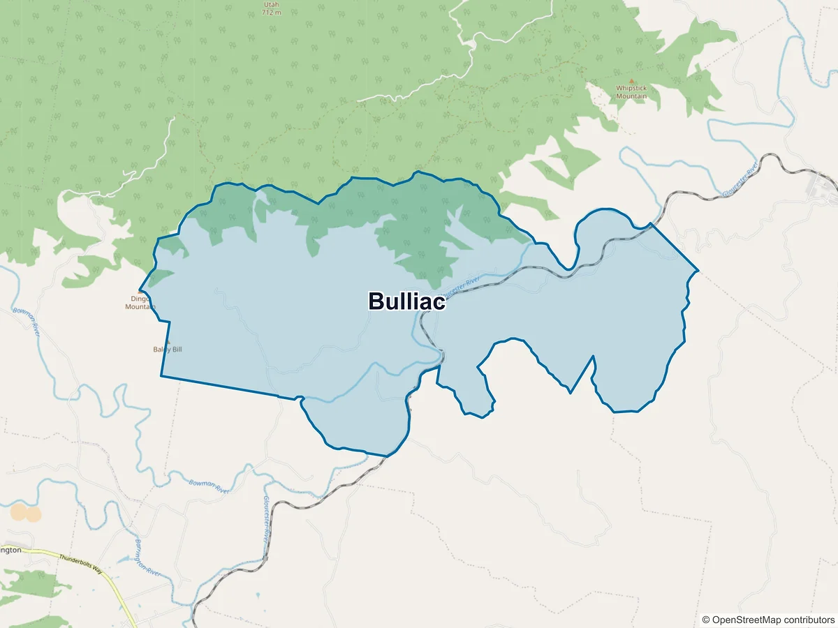 Map of Bulliac, NSW, Australia