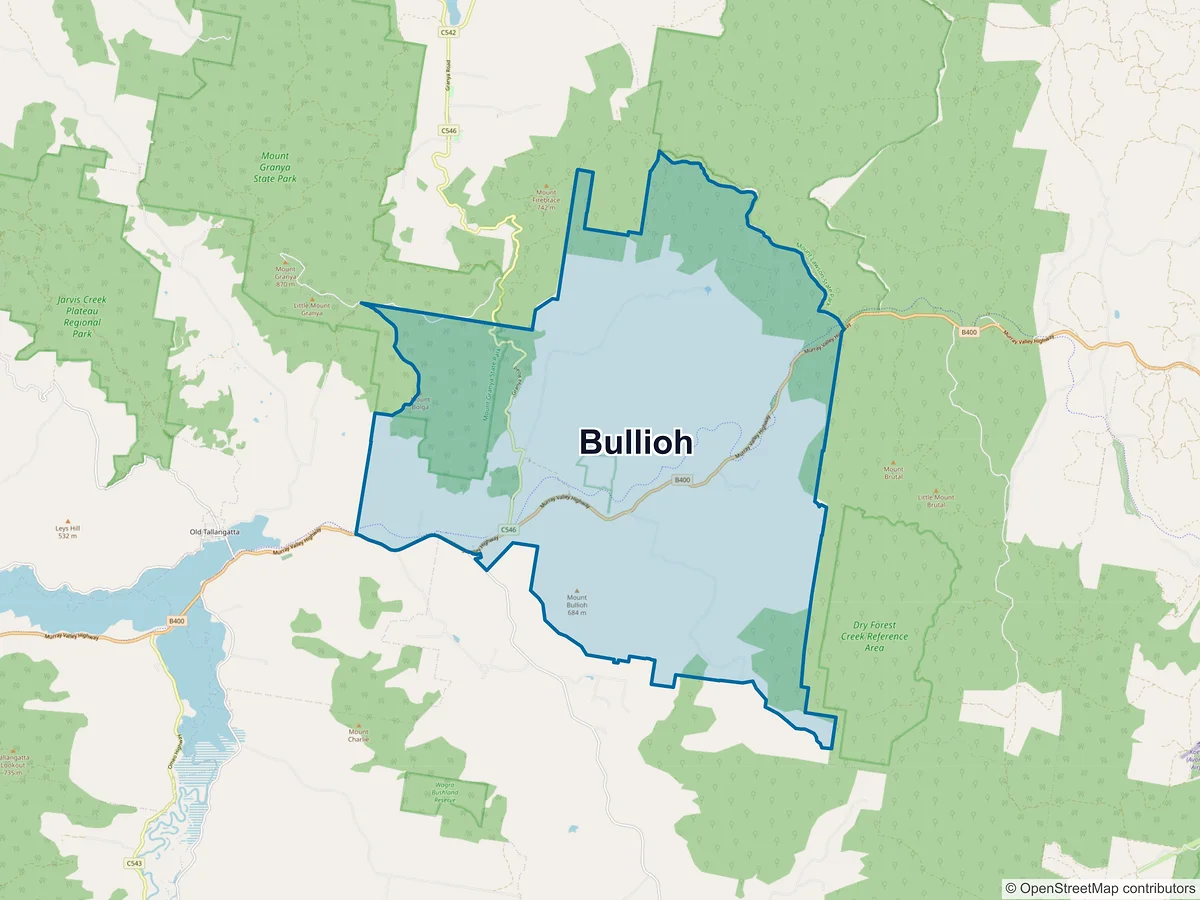 Map of Bullioh, VIC, Australia