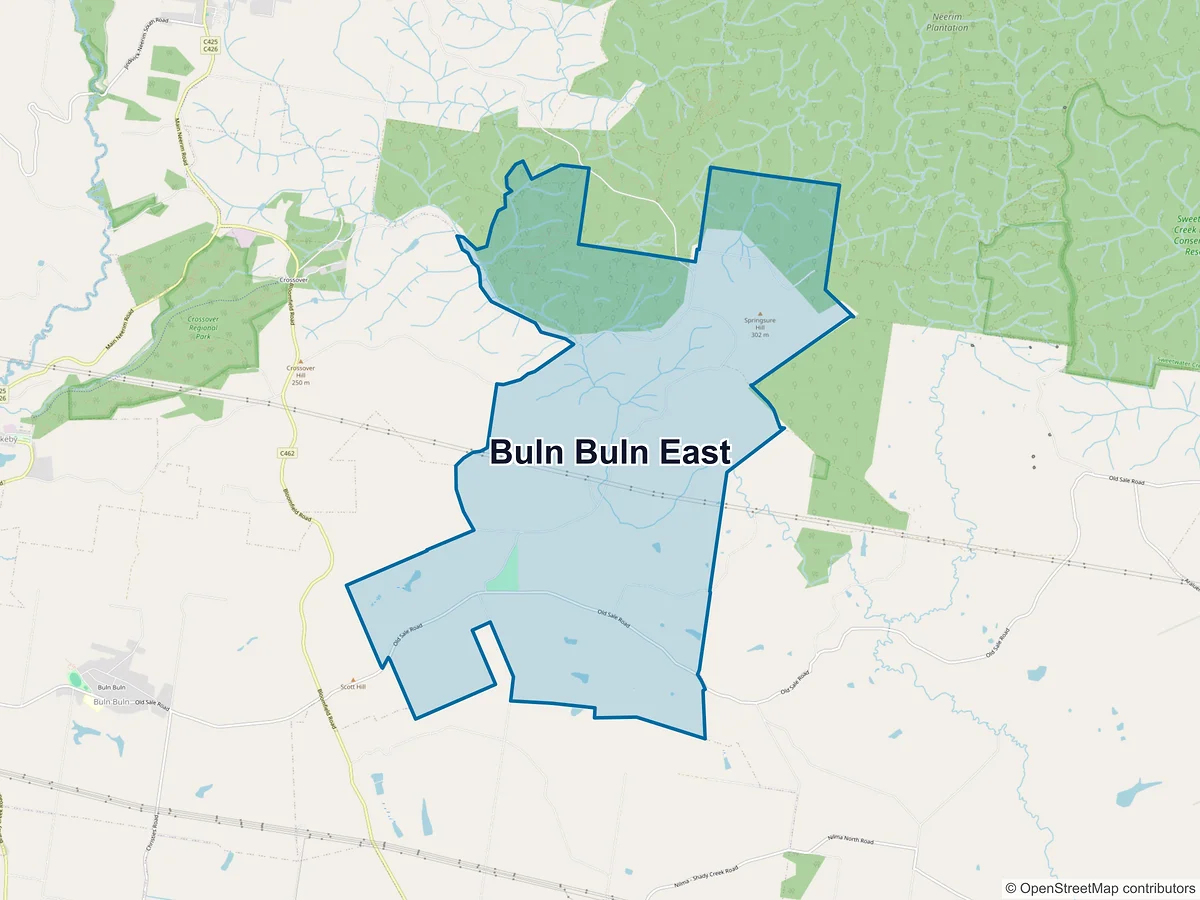 Map of Buln Buln East, VIC, Australia