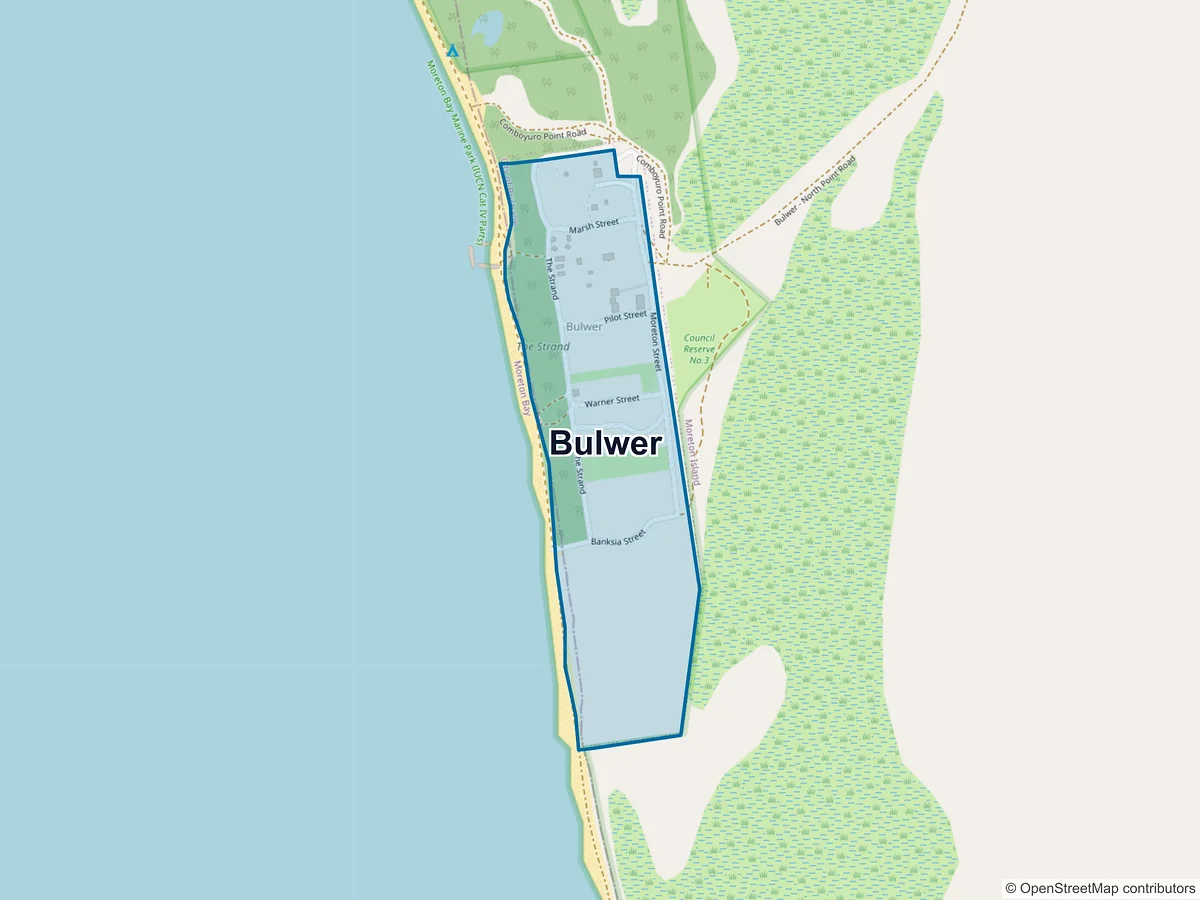 Map of Bulwer, QLD, Australia