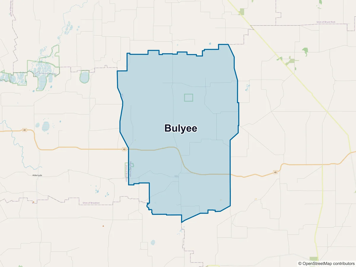 Map of Bulyee, WA, Australia