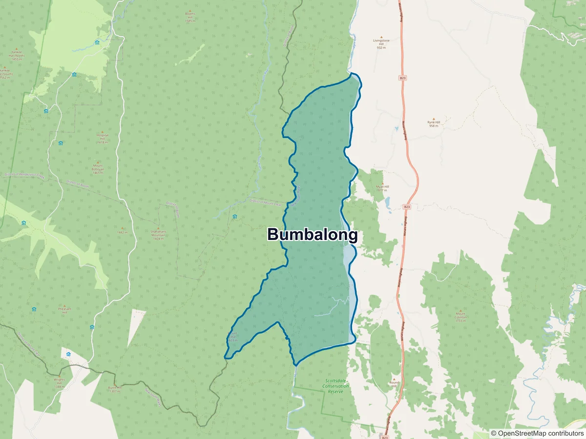 Map of Bumbalong, NSW, Australia