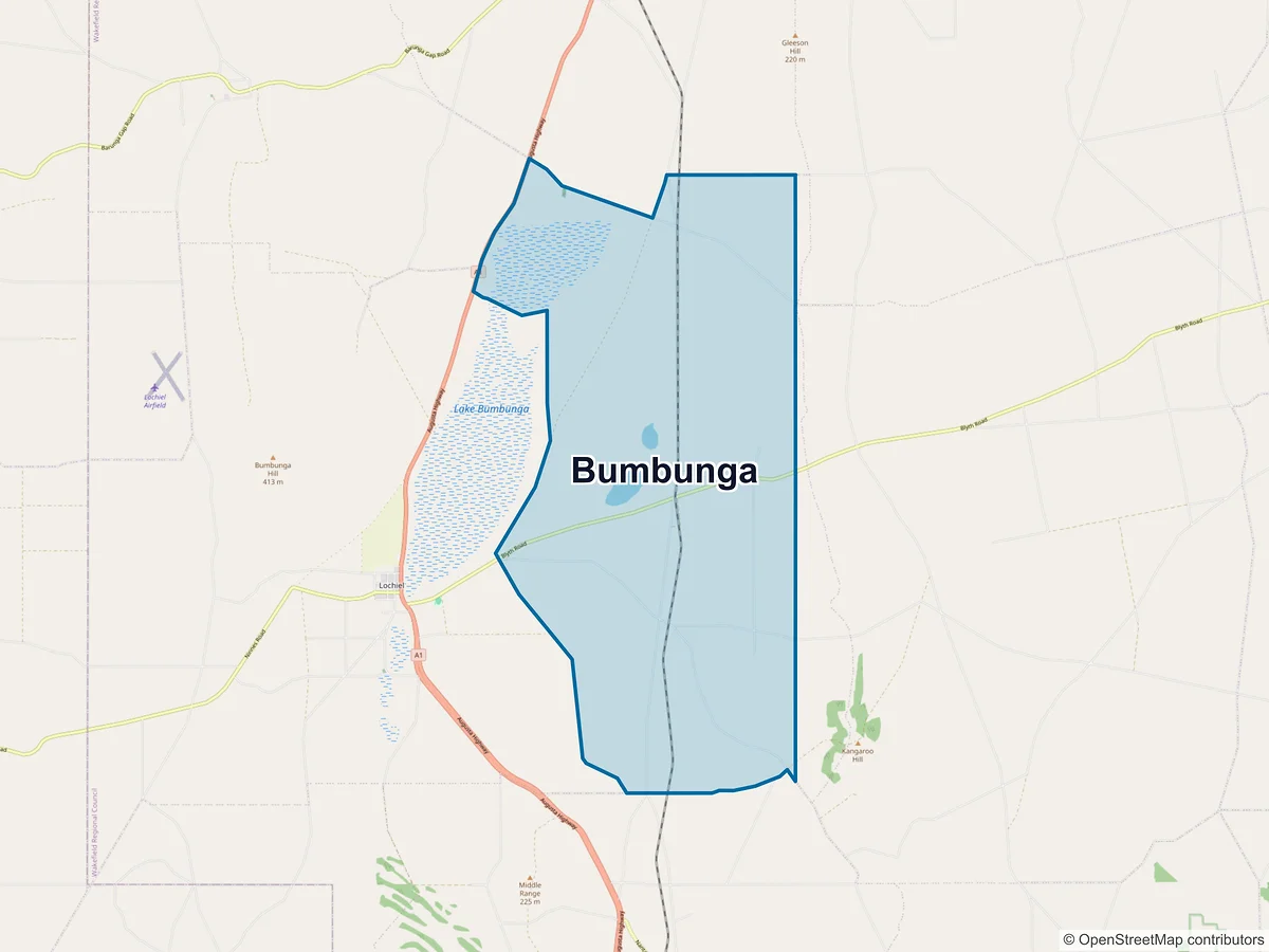 Map of Bumbunga, SA, Australia
