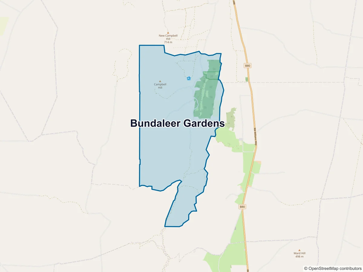 Map of Bundaleer Gardens, SA, Australia