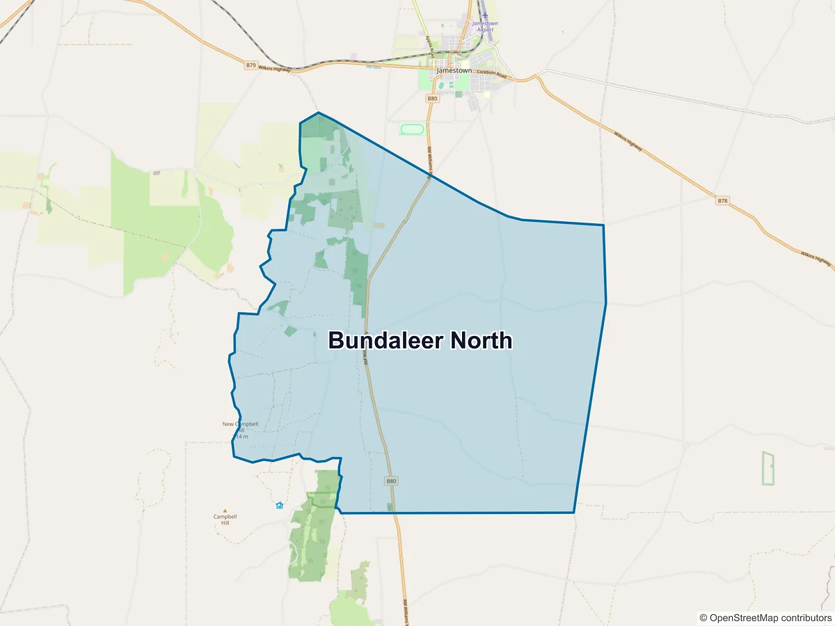 Map of Bundaleer North, SA, Australia
