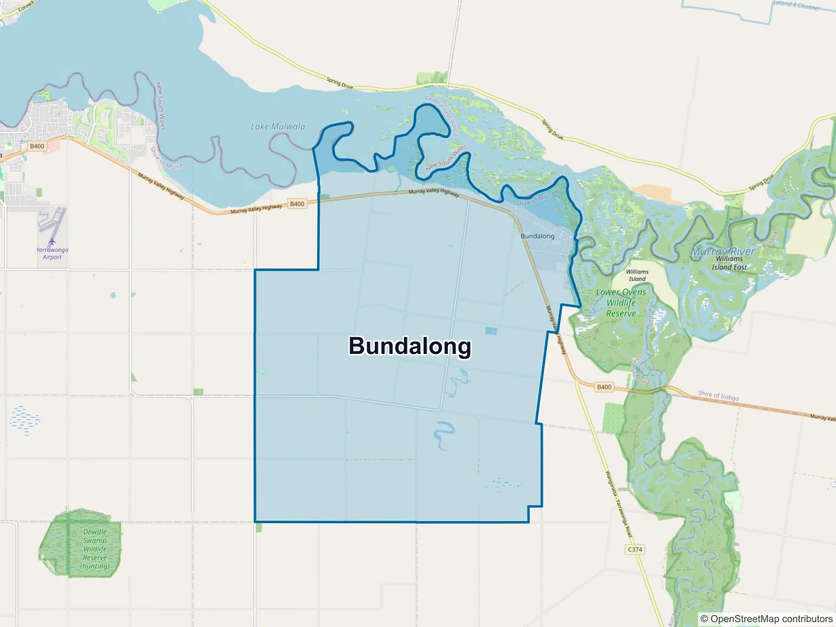 Map of Bundalong, VIC, Australia