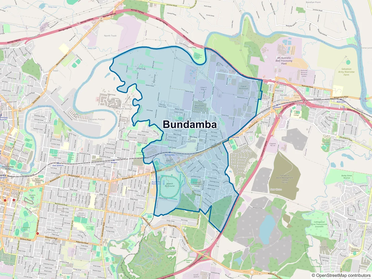 Map of Bundamba, QLD, Australia