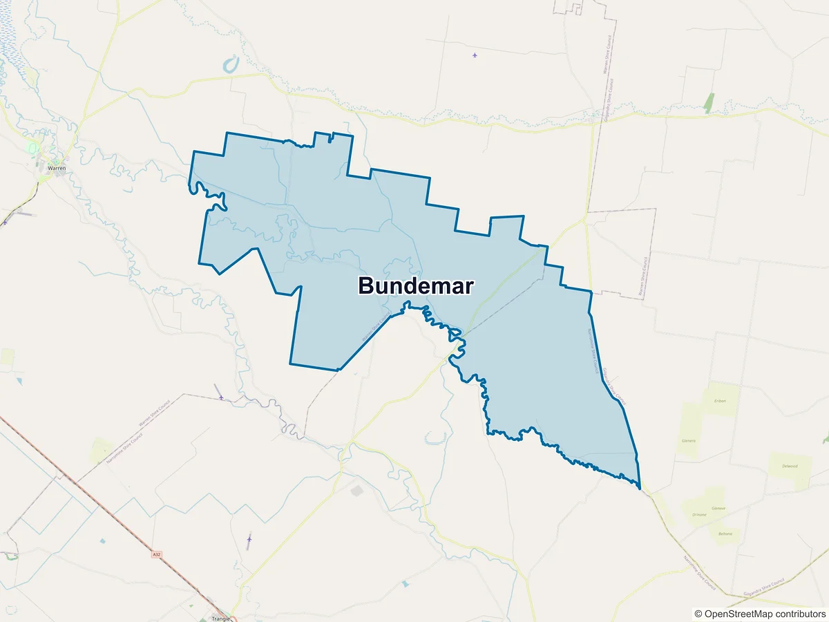 Map of Bundemar, NSW, Australia