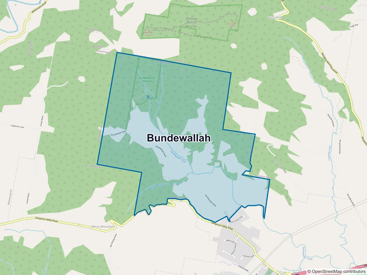 Map of Bundewallah, NSW, Australia