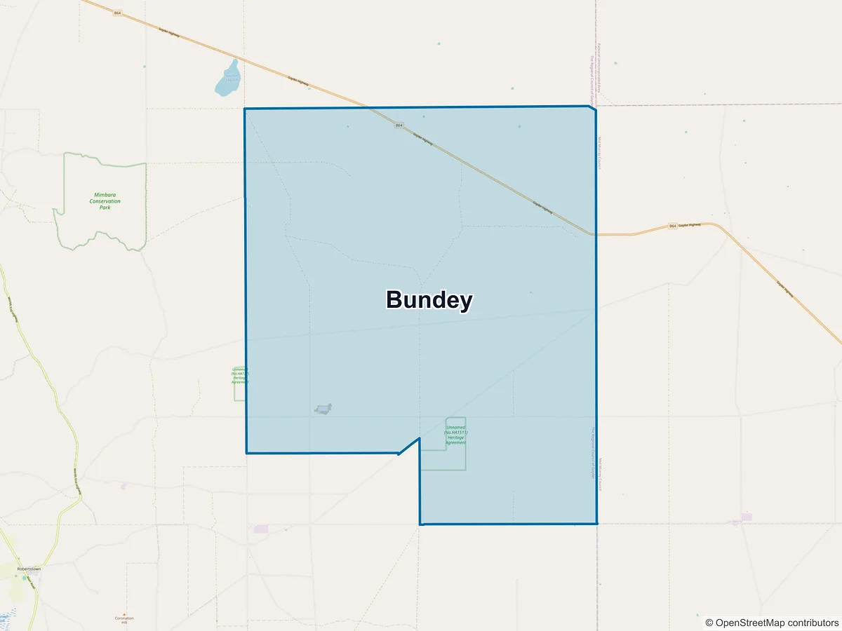 Map of Bundey, SA, Australia