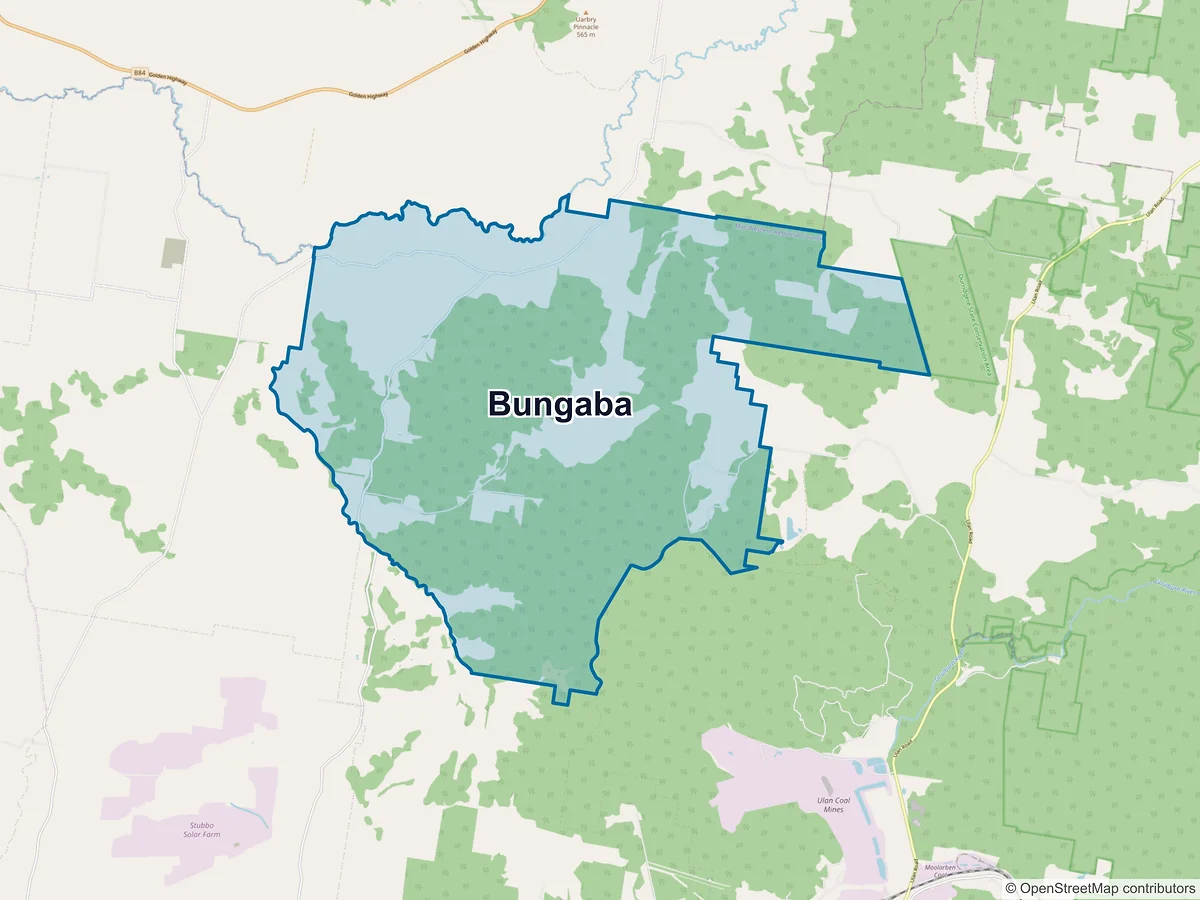 Map of Bungaba, NSW, Australia