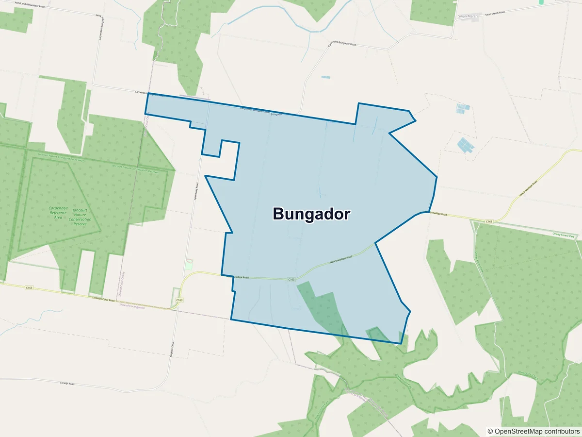 Map of Bungador, VIC, Australia
