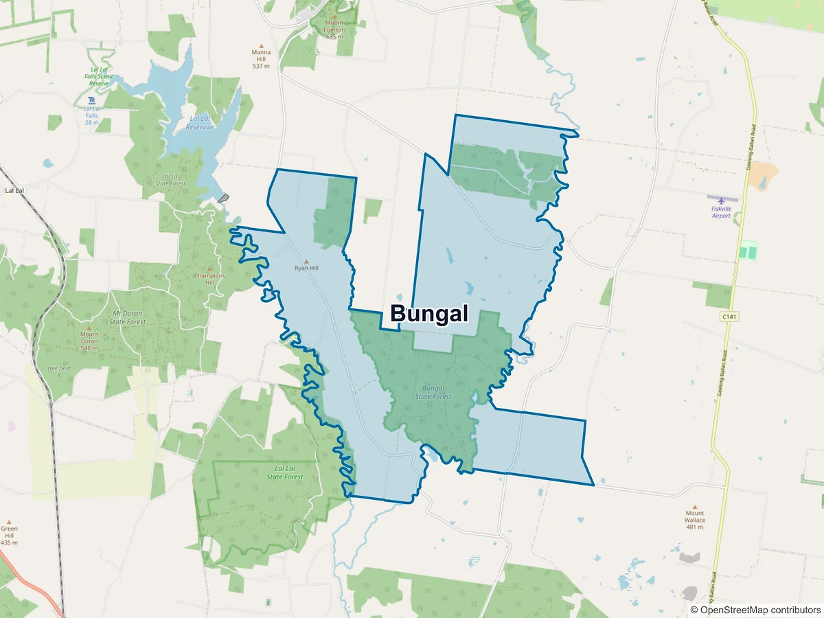 Map of Bungal, VIC, Australia