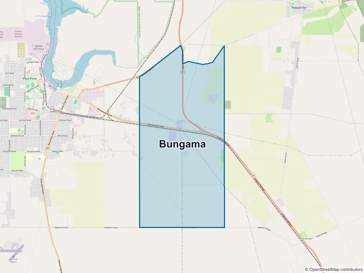Map of Bungama, SA, Australia