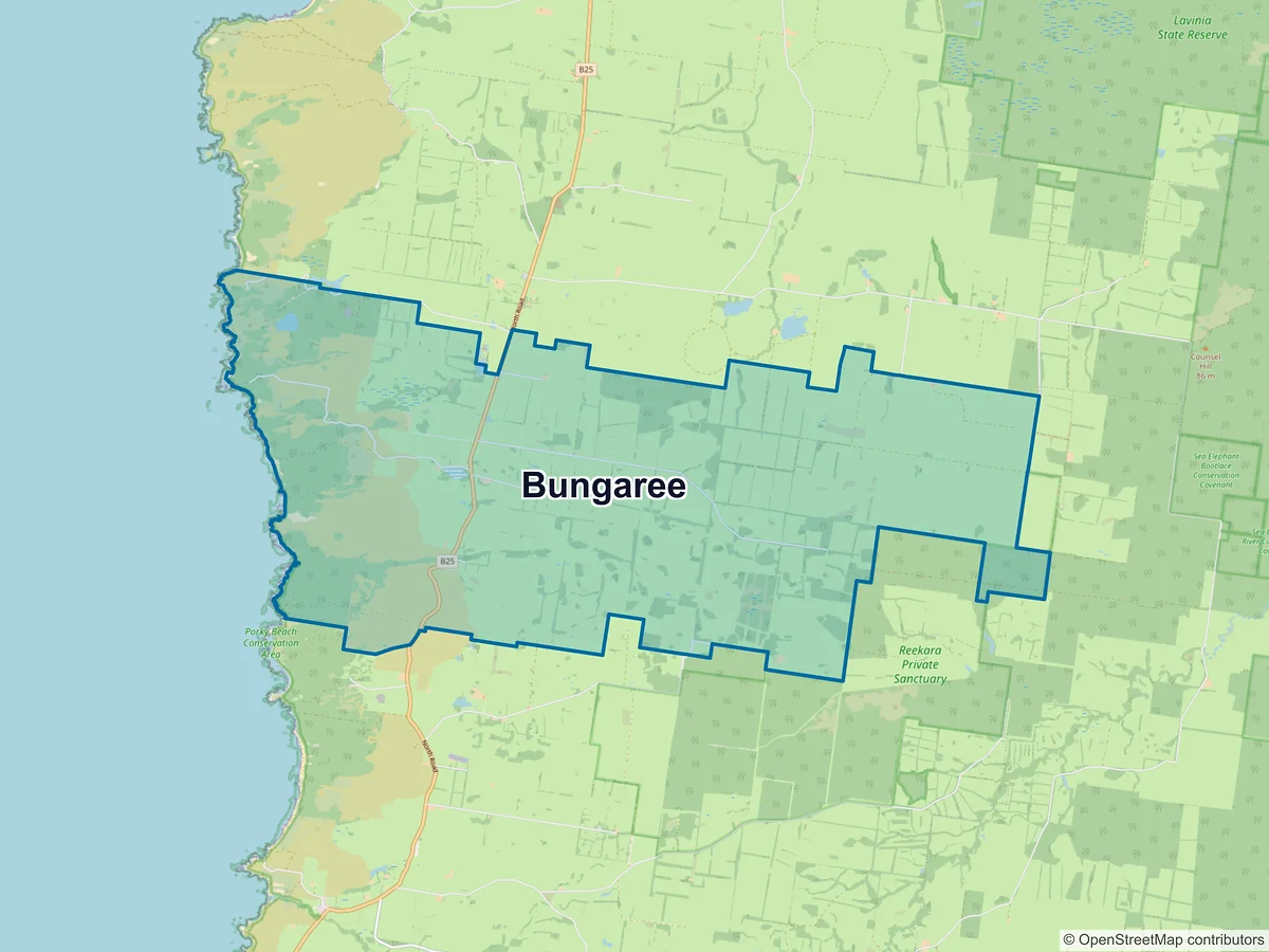 Map of Bungaree, TAS, Australia