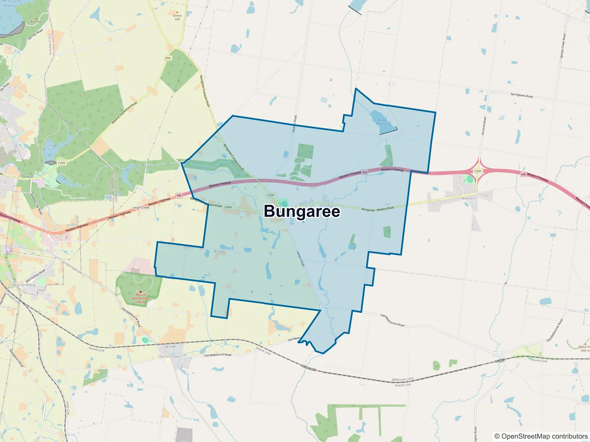 Map of Bungaree, VIC, Australia