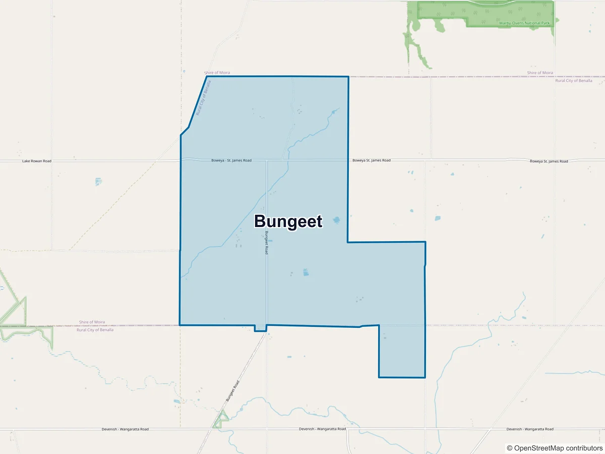 Map of Bungeet, VIC, Australia