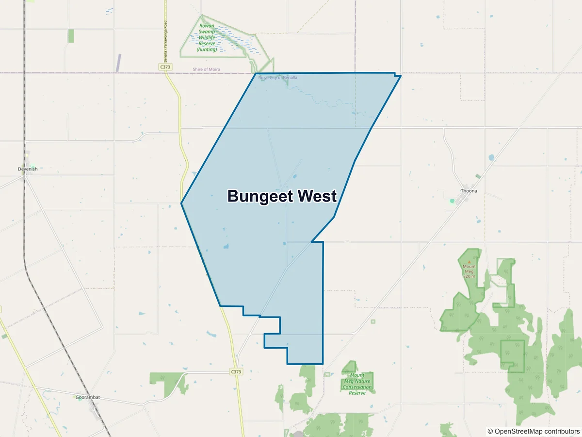 Map of Bungeet West, VIC, Australia