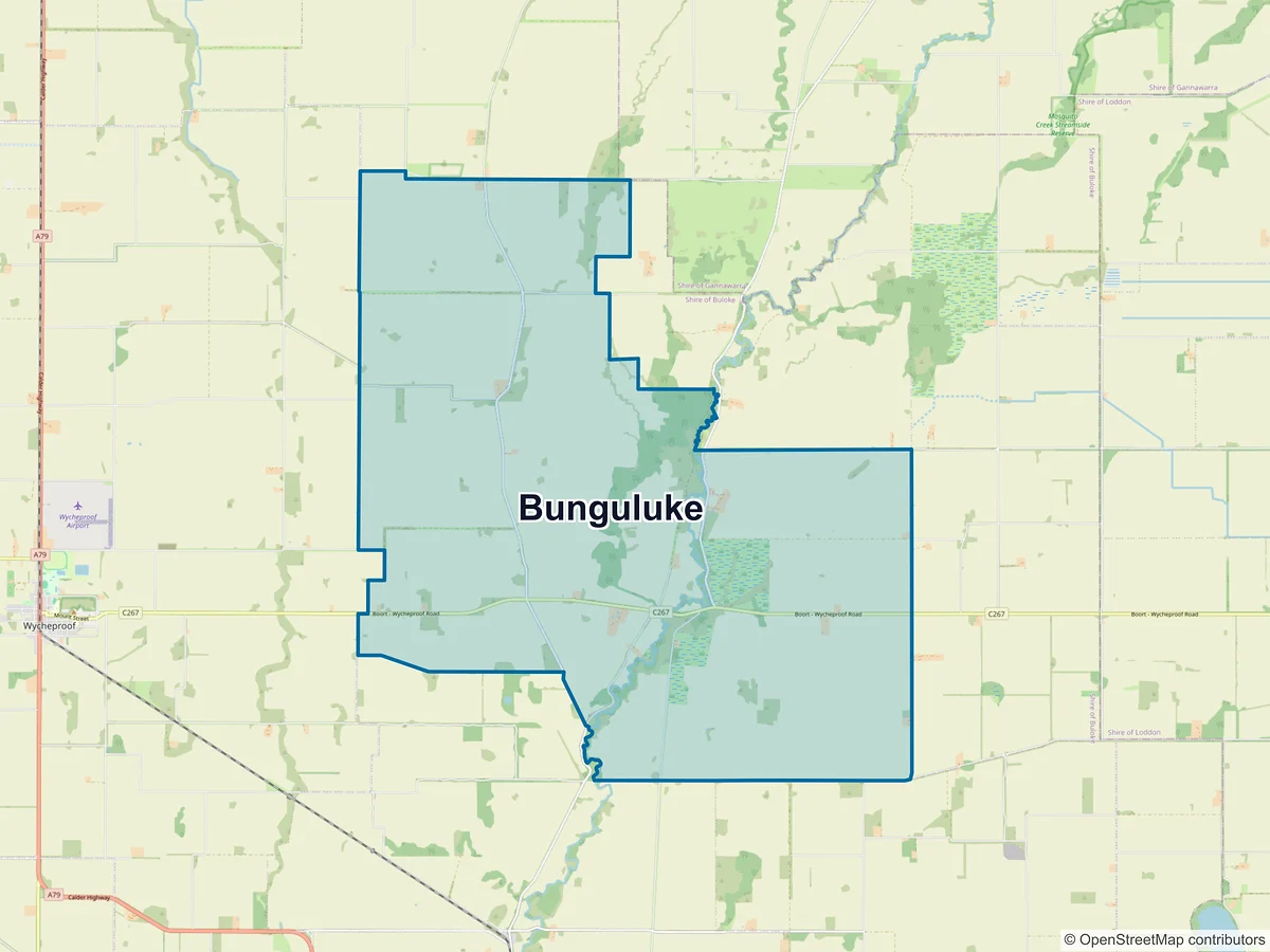 Map of Bunguluke, VIC, Australia