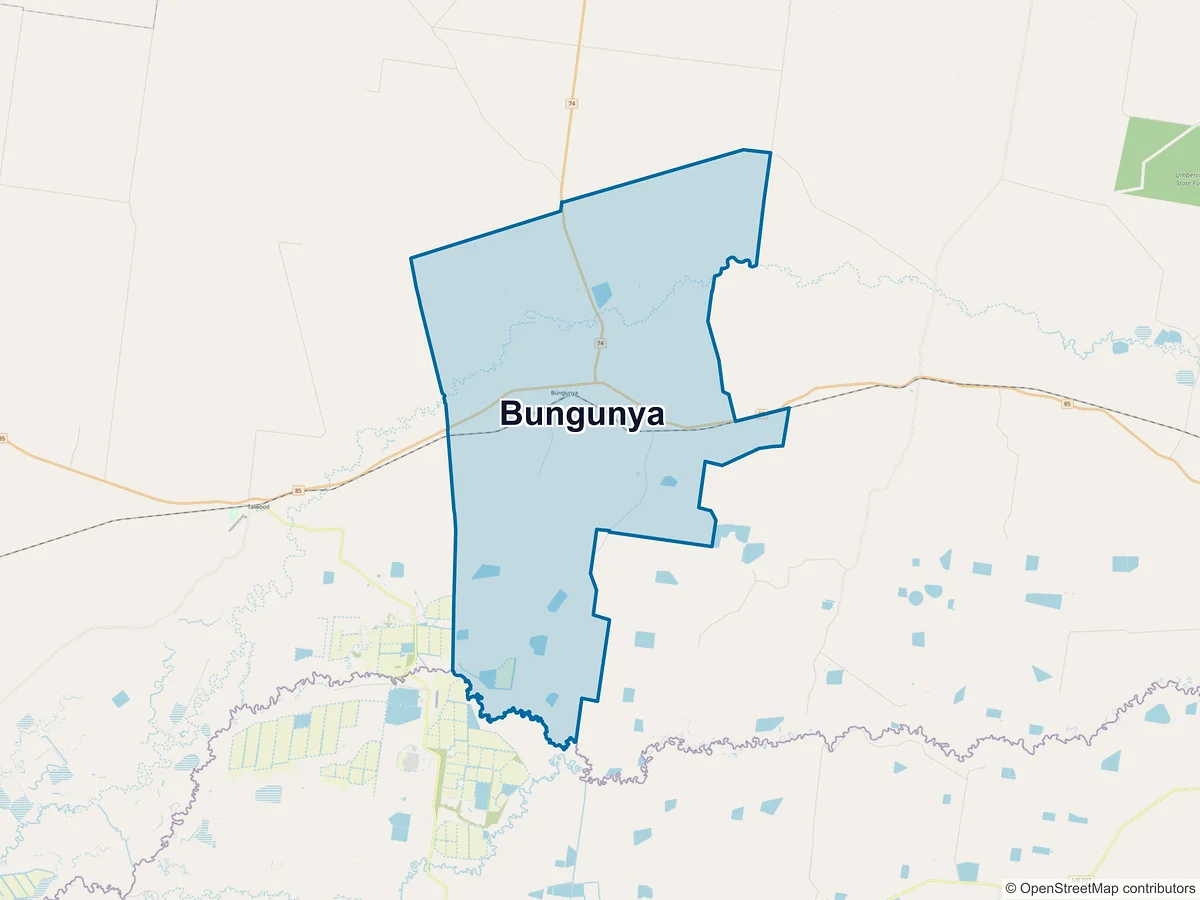 Map of Bungunya, QLD, Australia