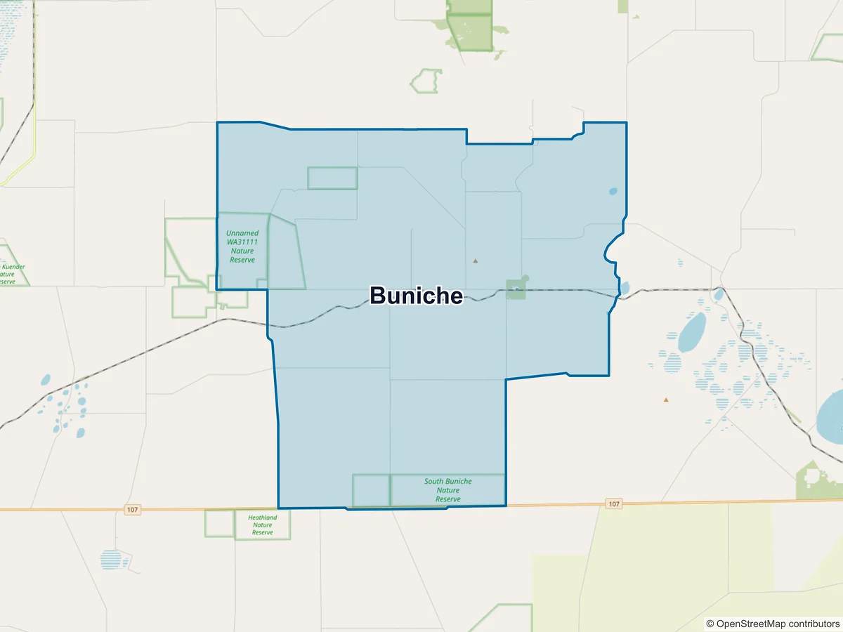 Map of Buniche, WA, Australia