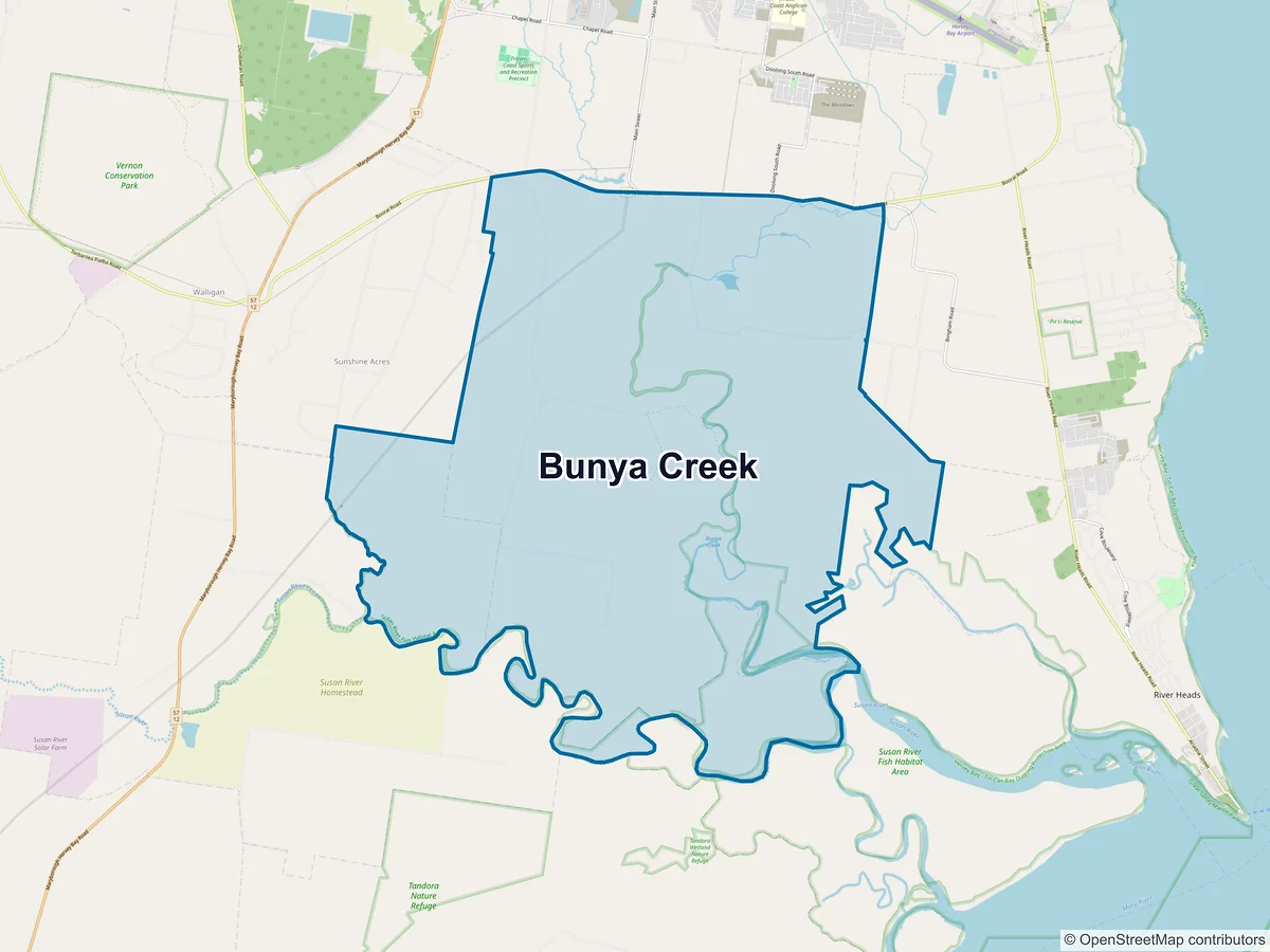Map of Bunya Creek, QLD, Australia
