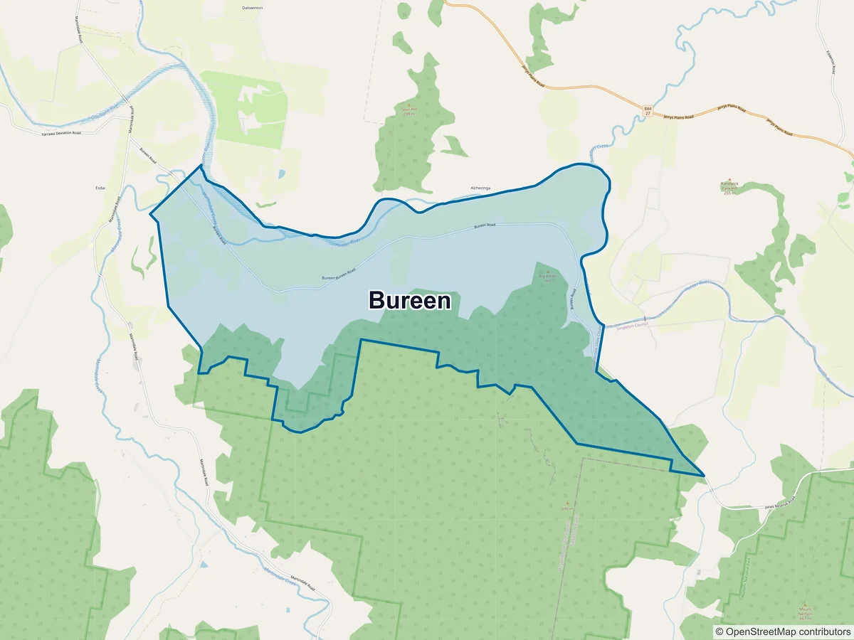 Map of Bureen, NSW, Australia