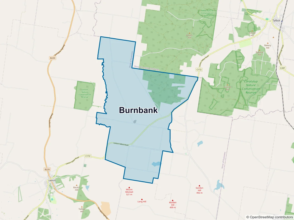 Map of Burnbank, VIC, Australia