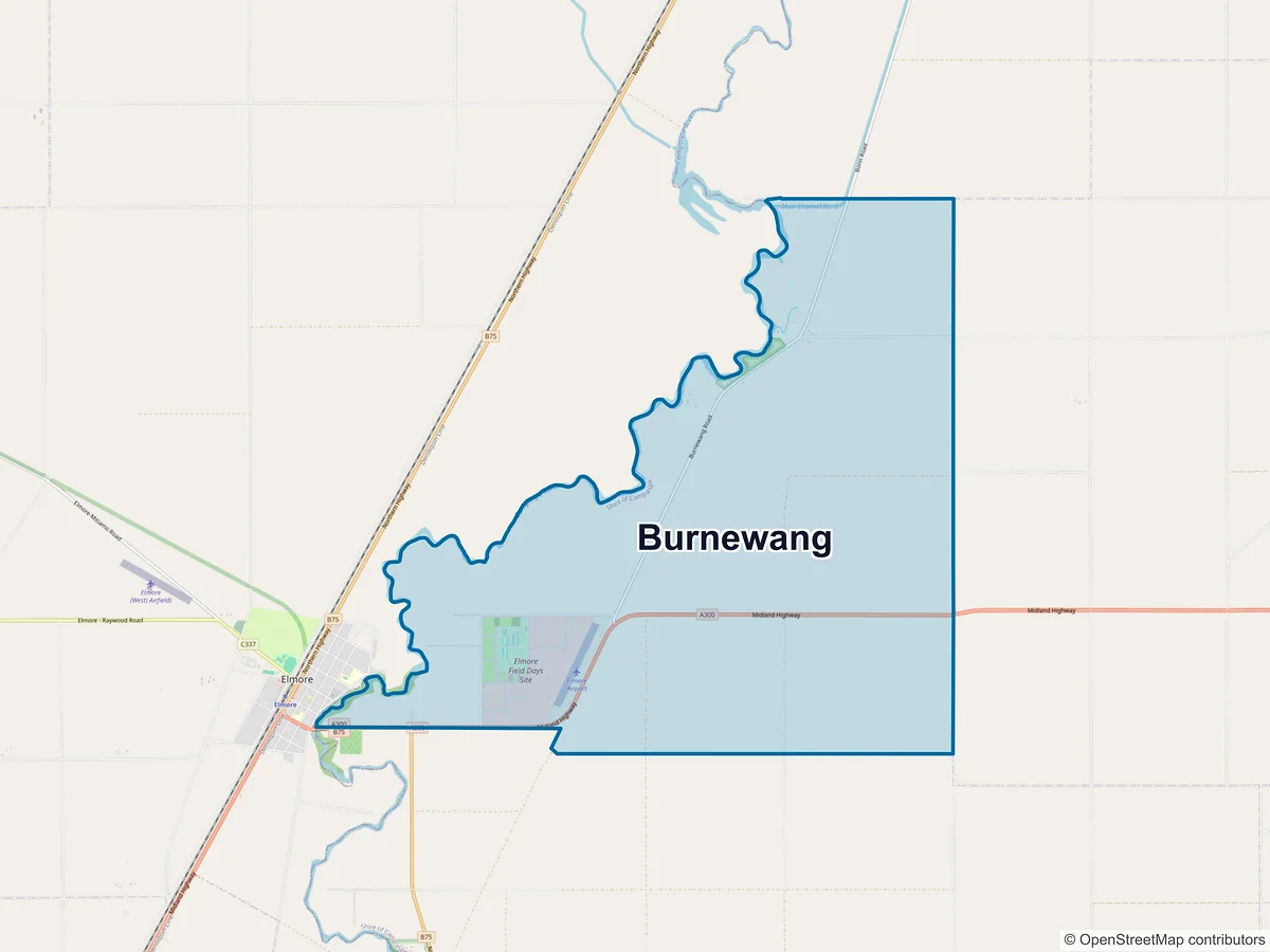 Map of Burnewang, VIC, Australia