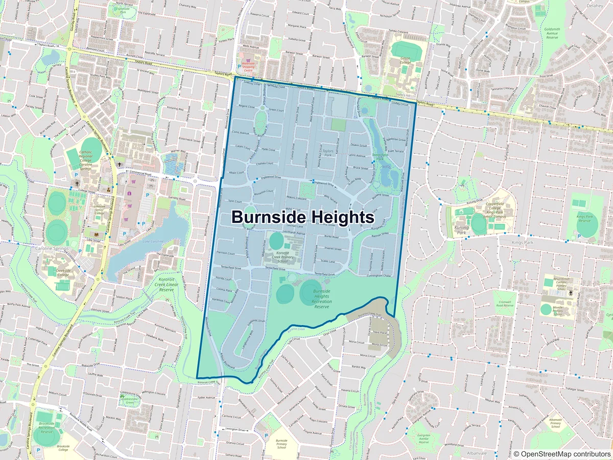 Map of Burnside Heights, VIC, Australia