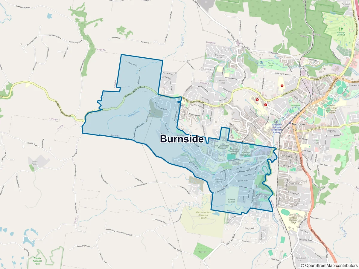 Map of Burnside, QLD, Australia