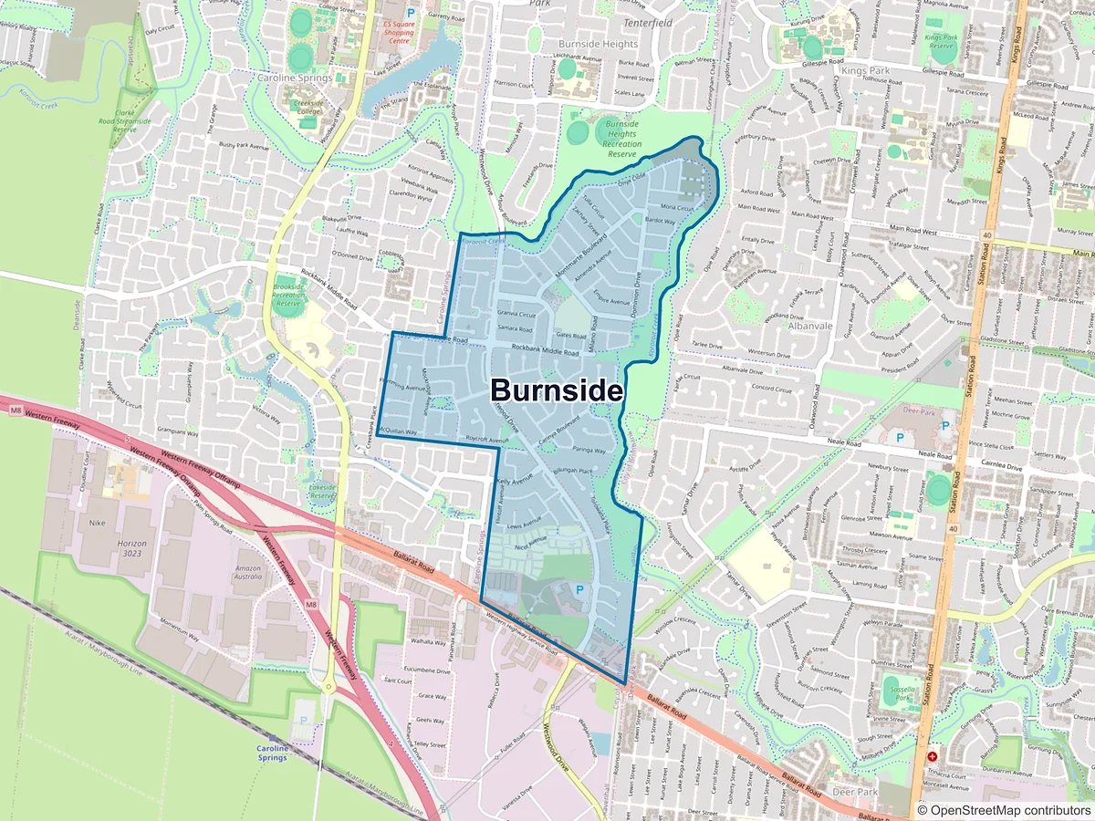 Map of Burnside, VIC, Australia
