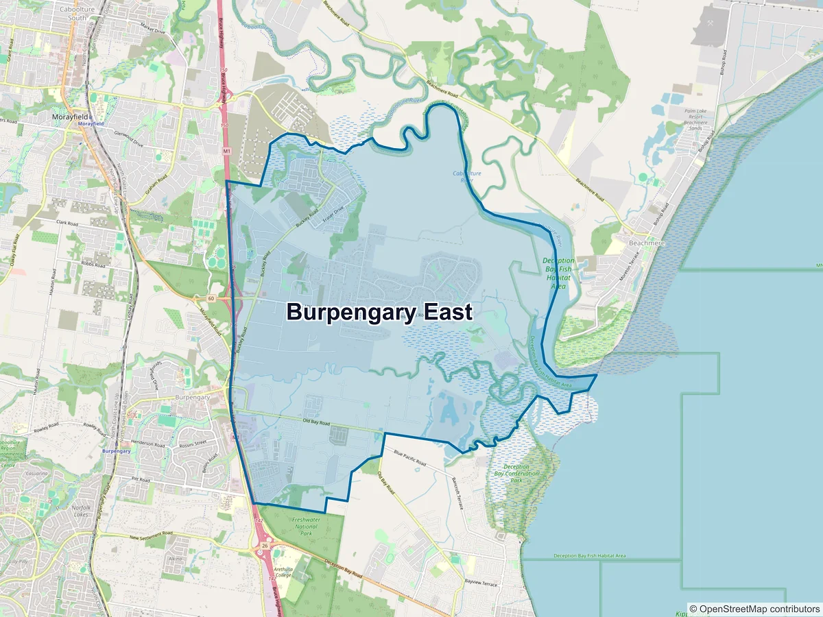 Map of Burpengary East, QLD, Australia