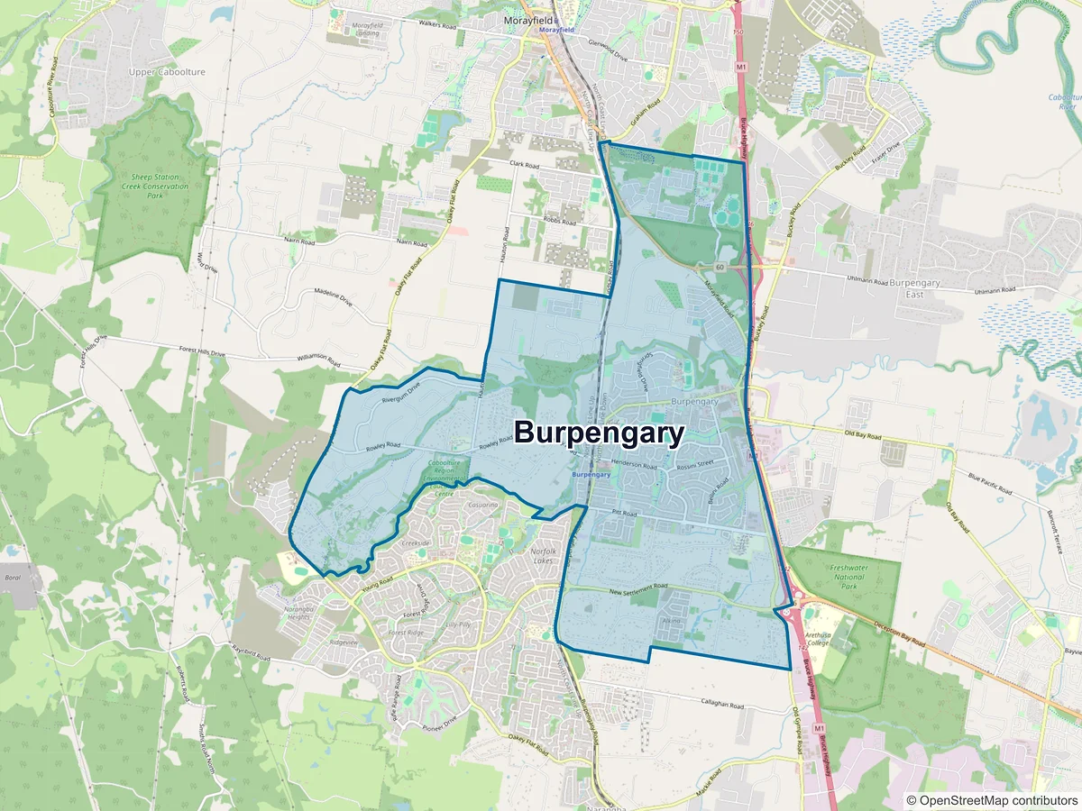 Map of Burpengary, QLD, Australia