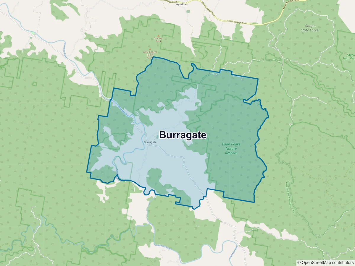 Map of Burragate, NSW, Australia