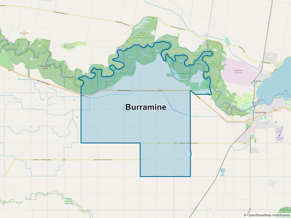 Map of Burramine, VIC, Australia