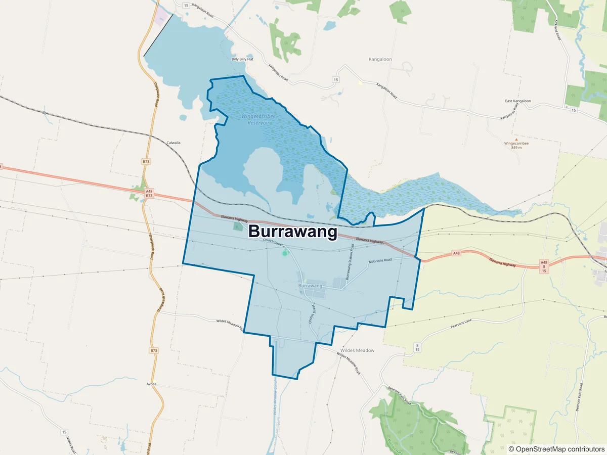 Map of Burrawang, NSW, Australia
