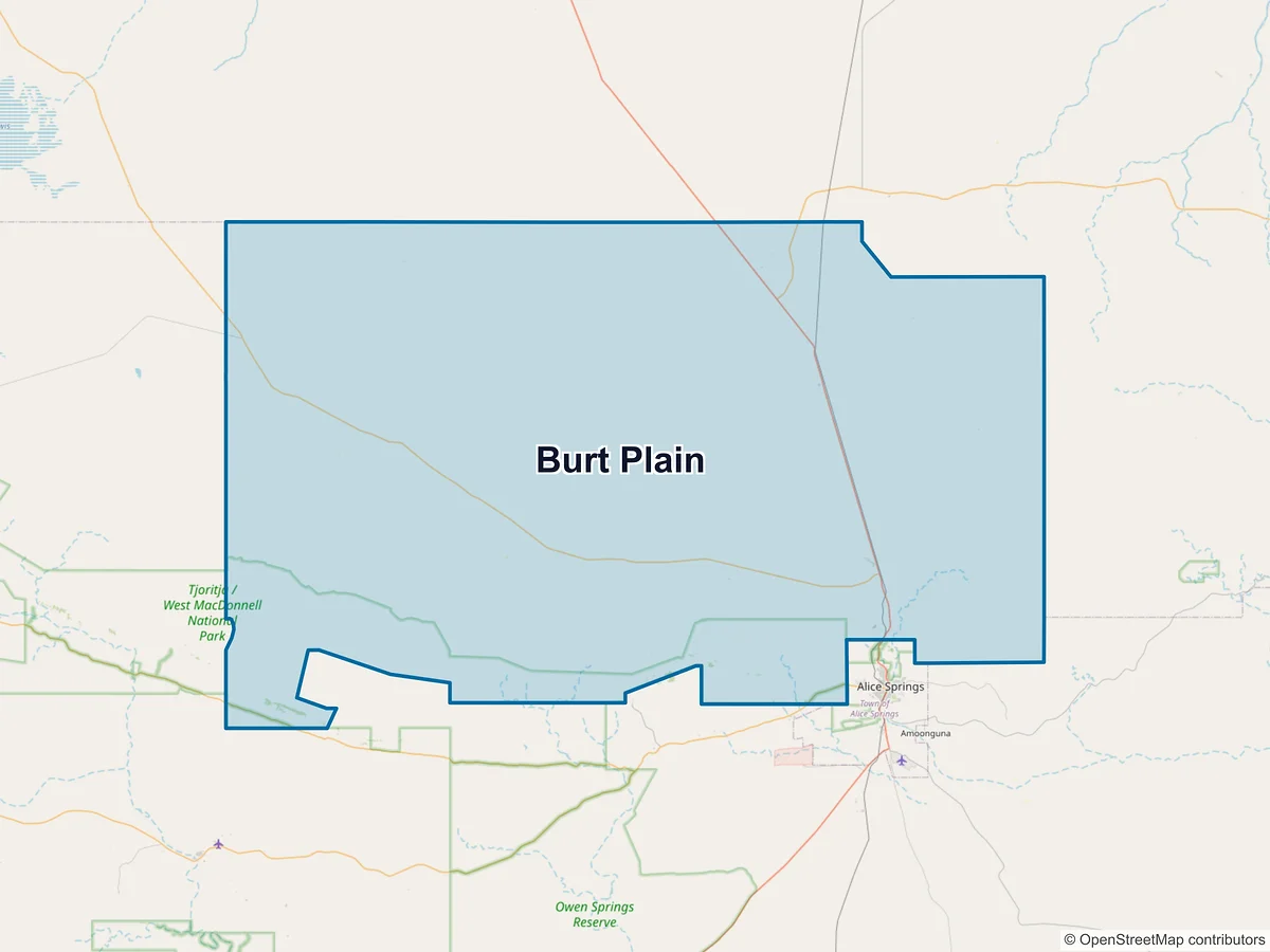 Map of Burt Plain, NT, Australia