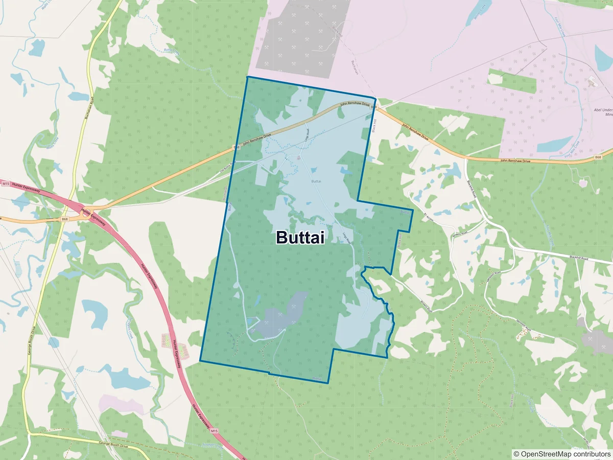 Map of Buttai, NSW, Australia