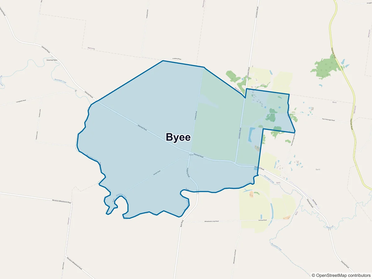 Map of Byee, QLD, Australia